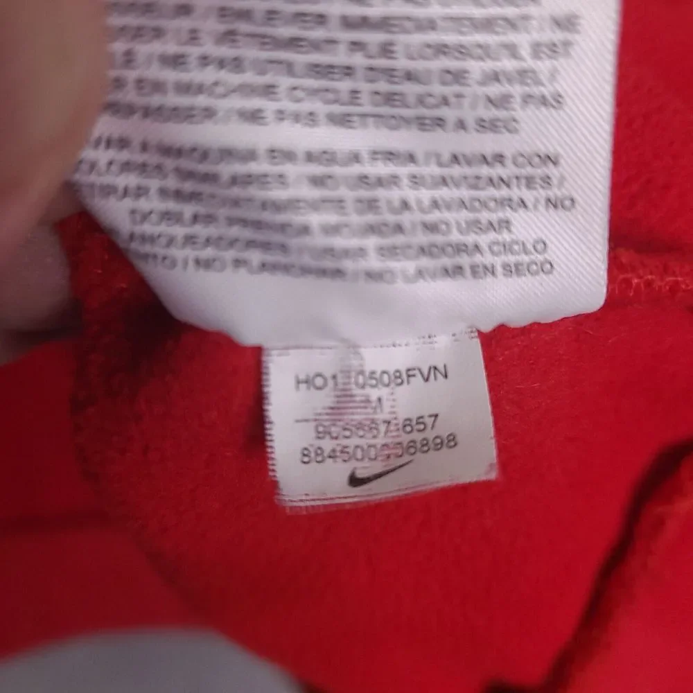 Nike Hoodie Sweatshirt Mens Medium Dri Fit Red‎ Just Do It Athletic Pullover - Picture 14 of 16